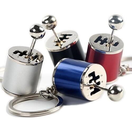 Drop Shipping) Six Speed Removable Transmission Gear Shift Gearshift Knob Gearbox Keychain Keyring Key Chain