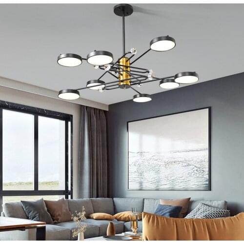 Postmodern Light Luxury Crystal Chandelier Simple Atmospheric Living Room Light Warm Romantic Bedroom Light Creative LED Light