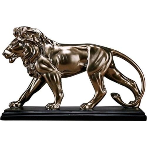 Ferocious Lion Sculpture Statue Resin Domineering Animal Lion Home Decoration Accessories Craft Gift Statue