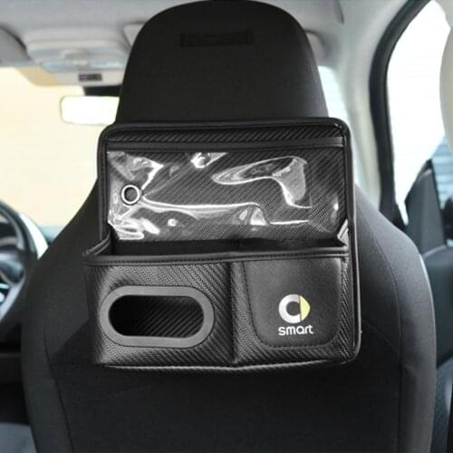 Car Styling Seat Storage Bag Phone Card Holder Pocket Box For Smart 451 453 fortwo forfour Universal Car Accessories