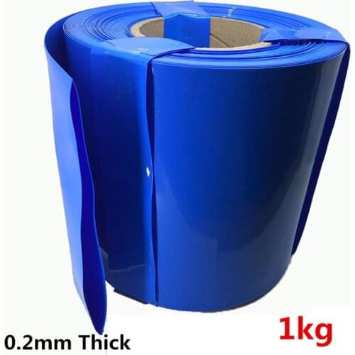 0.2mm Thick Insulated PVC Blue heat Shrinkable Tube 18650 Battery Shrink Film Battery Insulation Sleeve 1KG Heat Shrinkable Tube