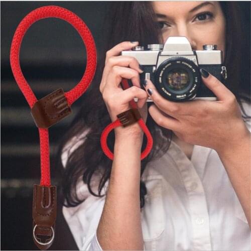 Universal Nylon Camera Wrist Strap Mountain Climbing Round Rope Braided Wristband For Canon Sony Leica Digital SLR Camera Strap