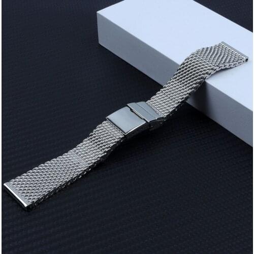 High quality watch band 316L stainless steel watchband for Breitling strap Wristband with folding buckle 22mm 24mm full silver
