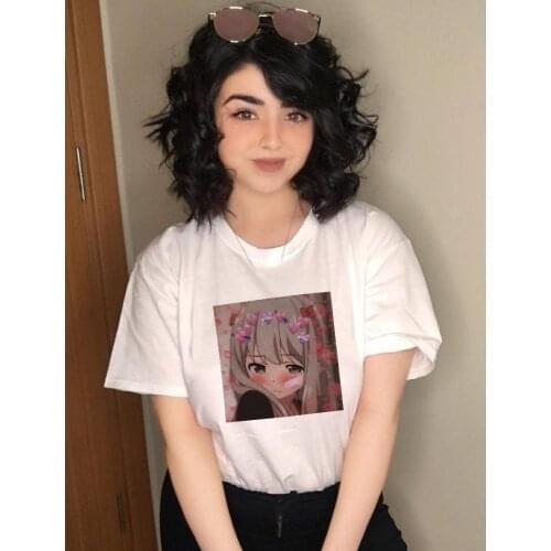 Japanese Fashion Kawaii Summer Womens Top Chic Cute Cartoon Printed Harajuku Tops Tees Funny Ulzzang Vintage T-shirt