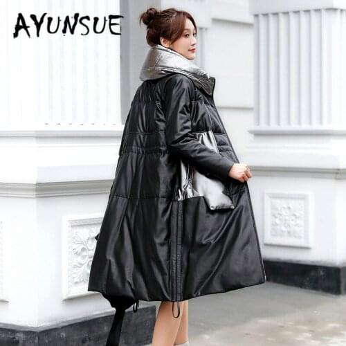 Real Leather Jacket Sheepskin Coat Women Clothes 2020 Genuine Leather Duck Down Coat Winter Coat Women Parka 62P9061 YY2308