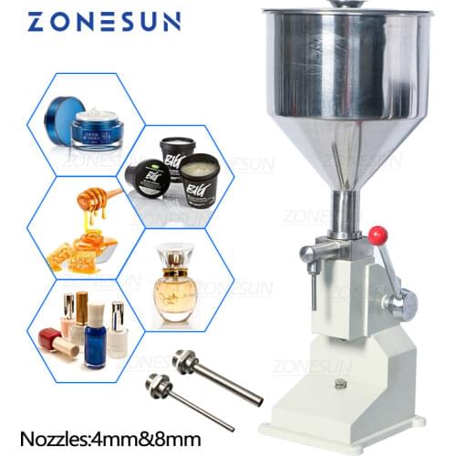 ZONESUN A03 Manual Paste Cream Honey Glue Shower Gel Hand Sanitizer Water Bottle Filling Machine
