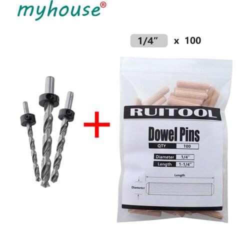 100pcs Wooden Dowel Pin Fitting Woodworking DIY Furniture Wooden Dowel Cabinet Drawer Round Fluted Wood Craft Home Hand Tools