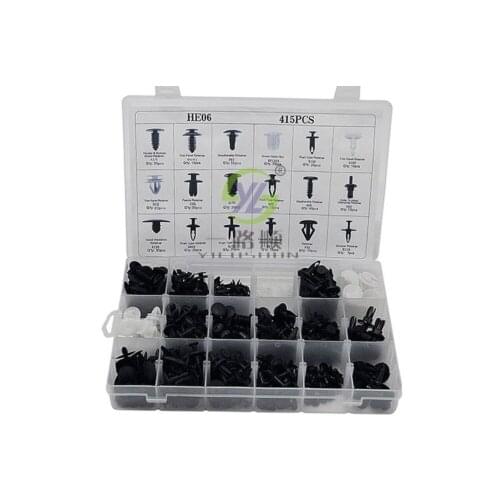 415 Pcs 18 Sizes Bumper Fastener Clips Plastic Car SUV Trim Clips Retainer Panel Bumper Fastener With Contain Box Car-Styling