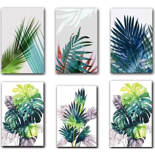 5D diamond painting plant leaf diamond embroidery green style plant Nordic poster cross stitch kit mosaic home decoration gift