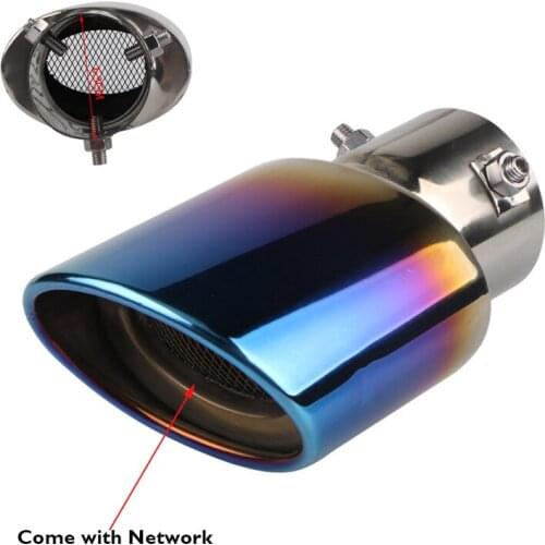 63mm Inlet Car Exhaust Muffler Tip Round Stainless Steel Exhaust Tail Muffler Tip Pipe Car Accessories Muffler Pipe
