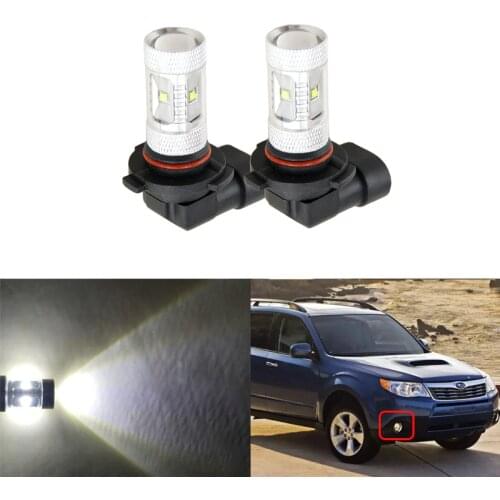 6500K Xenon White Led Light Bulbs For Car DRL Fog Driving Lamp Lights Replacement Bulbs For Subaru Forester Impreza Outback Baja