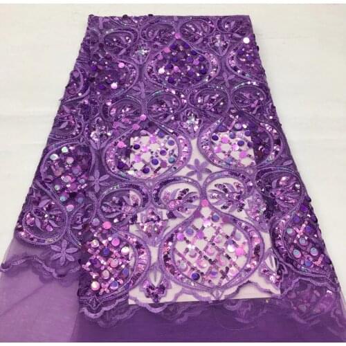 African Lace Fabric 2021 High Quality Lace Nigeria Sequined Lace Fabric Embroidered French Lace Fabric For Women Xx4342