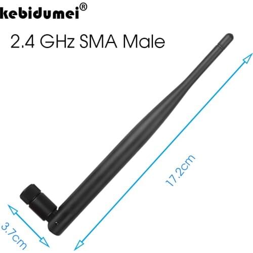 Kebidumei WiFi Antenna 2.4GHz 5dBi 802.11b/g Aerial SMA Male for Mini PCI U.FL IPX to SMA Male Pigtail Cable Wireless Router