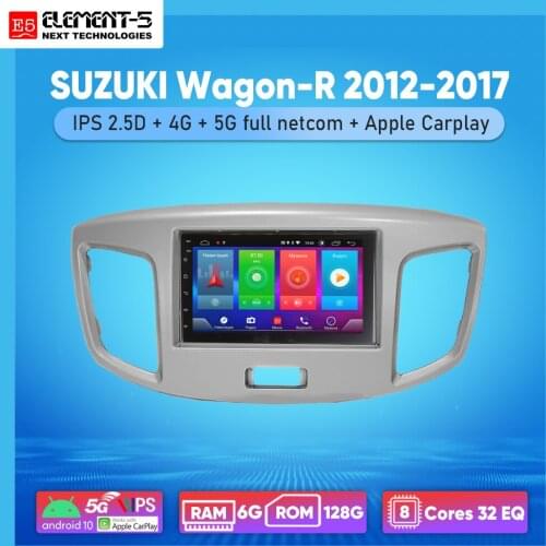 ELEMENT-5 7" 2G+32G Android 8,9,10 4G WIFI RDS DSP Car Radio For SUZUKI Wagon-R 2012-2017, Navigation GPS HIFI