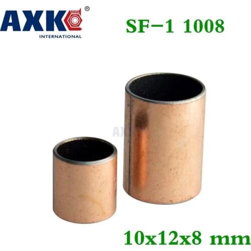 Axk 10pcs Sf-1 1008 10x12x8 Mm Self Lubricating Composite Bearing Bushing Sleeve Free Shipping Sf1
