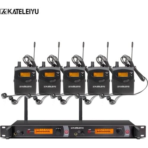 Wireless in ear Monitor profession System 5 ear monitoring systems wireless stage monitor system IEM 5 bodypack monitor