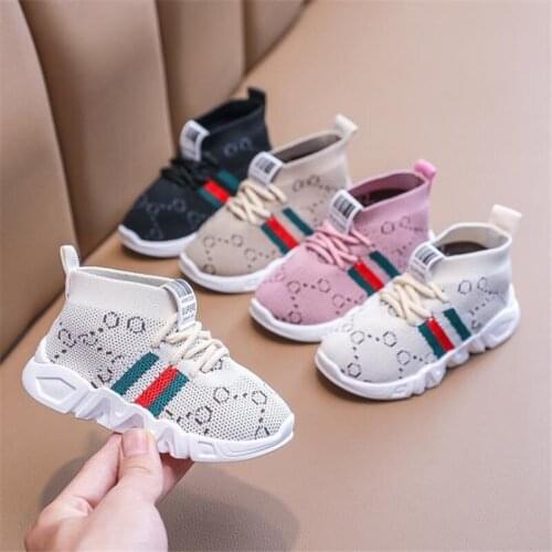 Children fly woven shoes 2021 age season breathable baby socks shoes with female childrens shoes surface boys shoes and socks