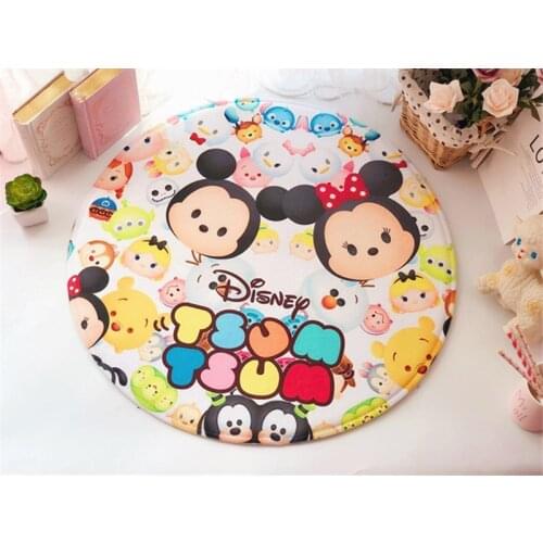 Disney Mickey Mouse round floor mat Children Baby Kids Crawling Game Mat Round Living Room Carpet Indoor Welcome Soft Mat rug