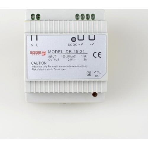 DR45-24 45W 24V 2A Din rail Single Output Switching power supplyac dc converter SMPS