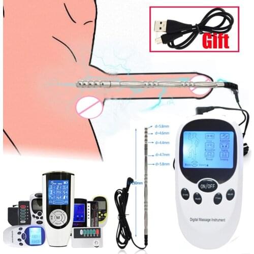 Electro Shock Penis Plug Metal Urethral Catheter Male Urethral Dilator Horse Eye Stimulate Sounding Masturbator Sex Toy For Men