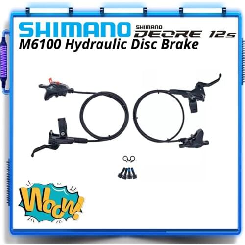 SHIMANO DEORE BL M6100 Hydraulic Disc Brake Lever BL-M6100 BR-M6I00 SPEC EV 2 Piston ICE TECHNOLOGIES Disc Brake Caliper