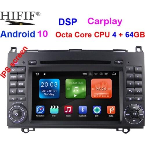 IPS 4G RAM Octa Core 1024*600 2 din 4GB RAM car DVD Android 10 for Mercedes/benz B200 A160 Viano Vito GPS NAVI RADIO BT wifi 4G