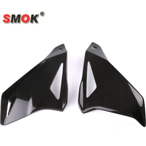SMOK Carbon Fiber Left Right Frame Fairing Panel Kits Guard Cover For Yamaha MT10 MT 10 MT-10 2016 2017 2018