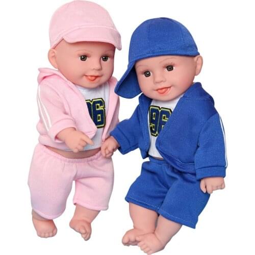 Korean simulation doll toy baby sleep music dress up doll soft doll children teaching gift 40 cm
