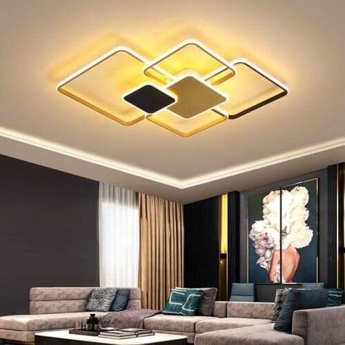 Nordic Led Square Chandelier Simple Modern Bedroom Lamp Creative Personality Ultra-thin Study Living Room Ceiling Light Lighting