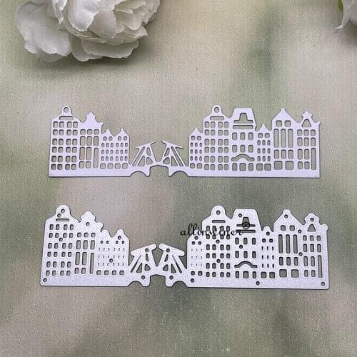 City building DIY Craft Metal Cutting Die Scrapbook Embossed Paper Card Album Craft Template Stencil Dies