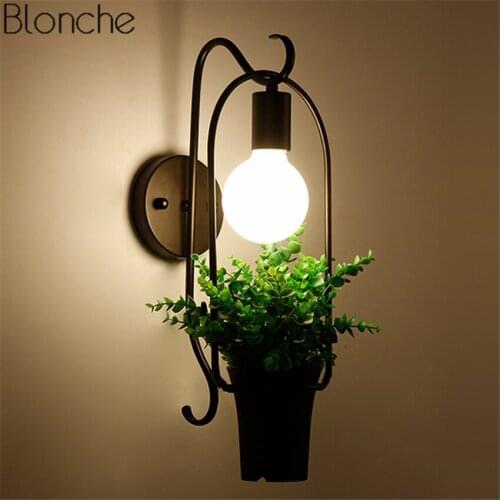 Nordic Wall Lamp Wall Light Sconce Plant Flowers Metal Lights for Living Room Restaurant Kitchen Indoor Decor Lighting Fixtures