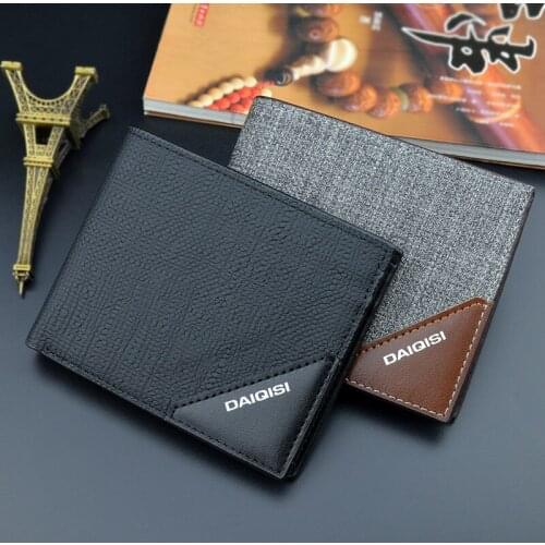 New Wallet Mens Short Male Purse Fashion Multi-card Slot 3 Fold Zipper Horizontal Credit Card Holder Thin Business Soft Wallets