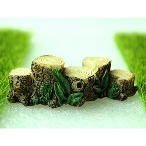 Tree Stump Miniature Fairy Figurines Resin Bonsai Micro Landscape DIY Crafts Fairy Garden Miniatures Decoration