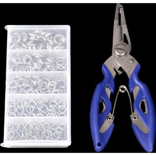 200pcs/box Stainless Steel Split Ring Heavy Duty Fishing Double Ring Connector Fishing Accessories for Fishing Hook Snap Lure