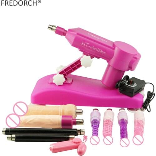 Pink Arrival Noiseless Automatic Sex Machine Gun Love Machine with 6kinds Dildo Attachments Automatic Machine Stronger Power