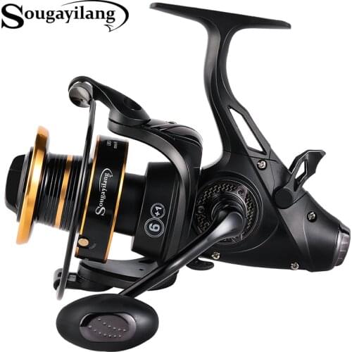 Sougayilang Bait Feeder Spinning Reels ,33Lbs Drag Carp Fishing Reel Front and Rear Drag System, for Freshwater Fishing Tackle