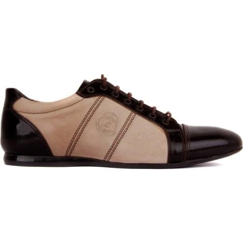 Sail Lakers-Brown Patent Leather Men 'S Shoes