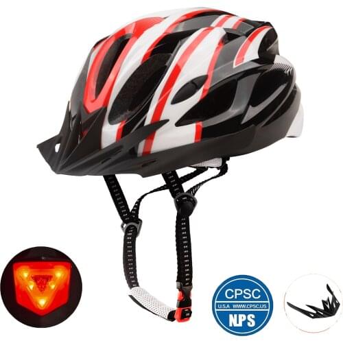 SHINMAX With Led Riding Helmet Light Smart Taillight Helmet Sunshade Ultralight Bicycle Sports Mountain Road Bike Helmet Male