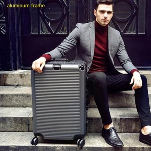 Super fashion NEW spinner aluminum frame hardside travel suitcase on wheel 26" travel bags trolley luggage bag 20" 24"