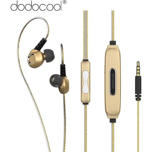 Dodocool Luminous Earphone Blue Light EL Glowing Earphones with Mic In-Ear Stereo Sport Ear Buds Noise Cancellation Sweatproof