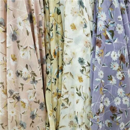 Fabric Dress Chiffon Fashion DIY Sewing Material Dropping Scarf Blouse Cosplay craft Fabric 1 yard