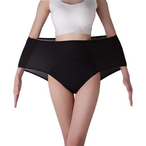 DKERT 8XL Plus Size Women Leak Proof Menstrual Panties Physiological Pants Women Underwear 100% Cotton Waterproof Briefs