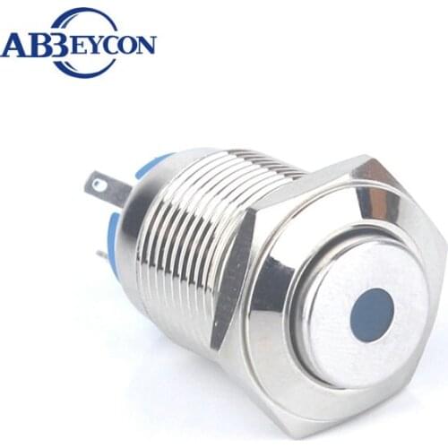 TY 1622 16mm Flat round head momentary pin terminal ring and dot lamp electric switch