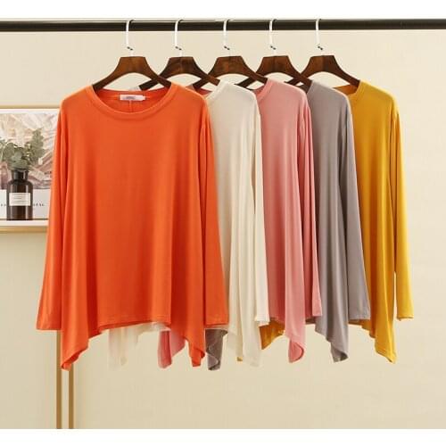 A VERSION BIG SWING WOMENS FAT MM SPRING AND SUMMER COVER BELLY SHIRT LONG-SLEEVED BOTTOMING 240 KG EXTRA PLUS SIZE