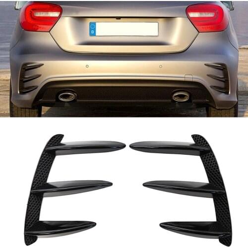Rear Bumper Vent Canard Car Rear Bumper Spoiler Canards for Mercedes Benz W176 A200 A250 A260 A45 AMG Left Right