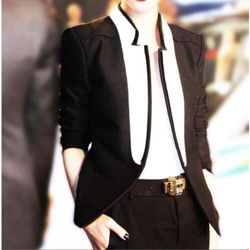 White Lapel Women Pantsuits 2 Pcs Set Autumn Office Wear Jacket Pants with Suit Ladies Trousers and Jacket Set Custom Made