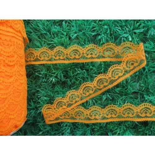 10 yards / 2.5 cm wide orange heart-shaped lace ribbon lace embroidery lace DIY craft