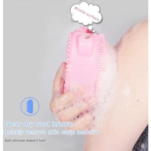 2pcs Exfoliating Silicone Body Scrubbers for Shower Foam Brush Double Sided Bath Sponge Cleanses