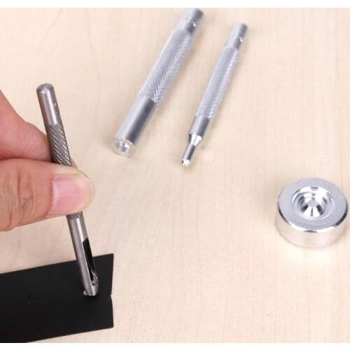 4pcs Metal Snap Fasteners Buttons Press Studs Button DIY Hand Punch Installation Tool Set Button Installation Tools for Leather