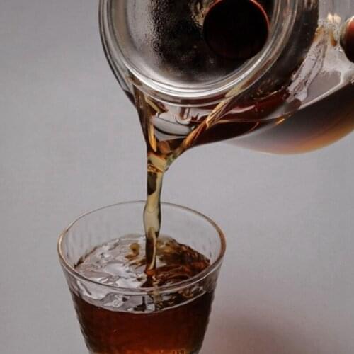 500ML Glass Teapot Wooden Handle Thickened Heat-Resistant Glass Kettle Side Handle Flower Teapot Tea Set